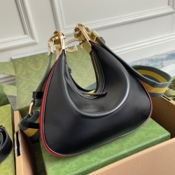 Gucci Attache Small Shoulder Bag in Black Leather