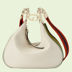 Gucci Attache Medium Shoulder Bag in White Leather