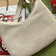 Gucci Attache Medium Shoulder Bag in White Leather