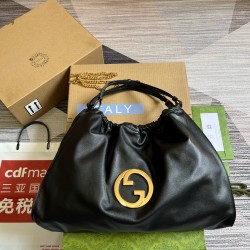 Gucci Blondie Large Tote Bag in Black Calfskin