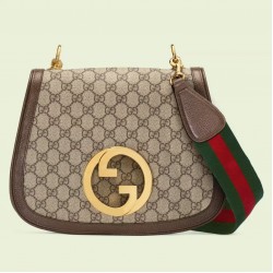 Gucci Blondie Medium Shoulder Bag in Beige GG Supreme Canvas