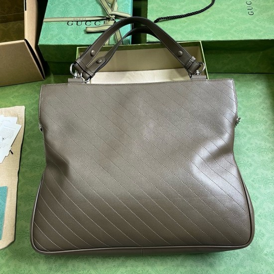 Gucci Blondie Medium Tote Bag in Taupe Calfskin