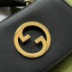 Gucci Blondie Mini Shoulder Bag in Black Calf Leather