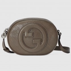 Gucci Blondie Mini Shoulder Bag in Taupe Calfskin