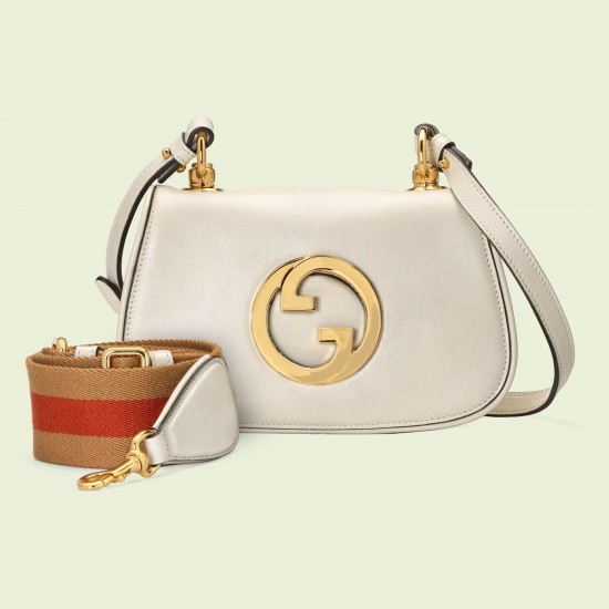 Gucci Blondie Mini Shoulder Bag in White Calf Leather