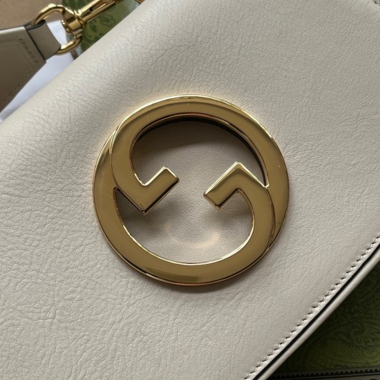 Gucci Blondie Mini Shoulder Bag in White Calf Leather