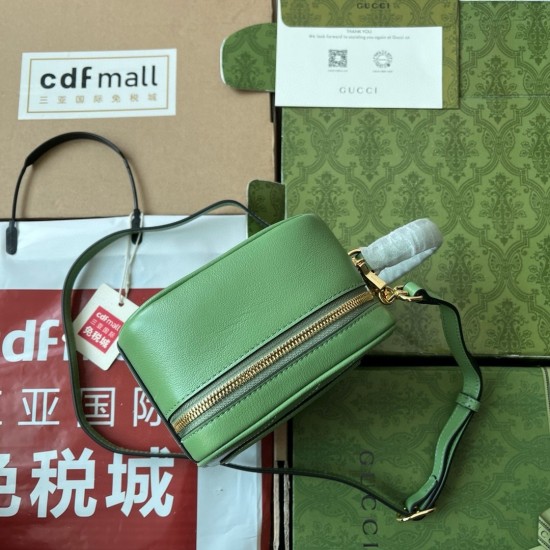 Gucci Blondie Mini Top Handle Bag in Light Green Leather