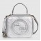 Gucci Blondie Mini Top Handle Bag in Silver Metallic Leather