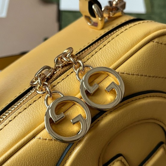 Gucci Blondie Mini Top Handle Bag in Yellow Leather