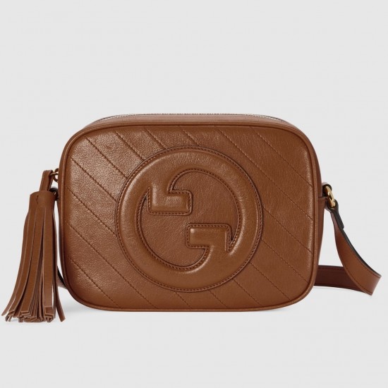 Gucci Blondie Small Camera Bag in Brown Calf Leather