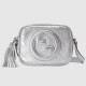 Gucci Blondie Small Camera Bag in Silver Metallic Leather