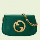 Gucci Blondie Small Shoulder Bag in Green Calf Leather