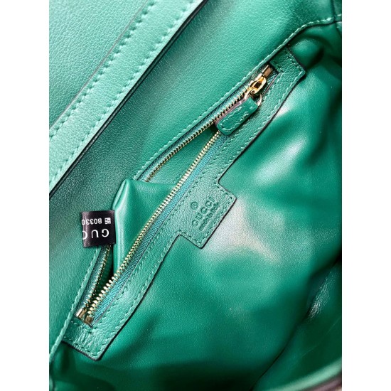 Gucci Blondie Small Shoulder Bag in Green Calf Leather