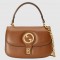 Gucci Blondie Small Top Handle Bag in Brown Cuir Leather