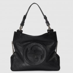 Gucci Blondie Small Tote Bag in Black Calfskin