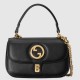 Gucci Blondie Small Top Handle Bag in Black Cuir Leather