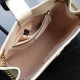 Gucci GG Marmont Medium Chain Shoulder Bag in White Chevron Leather