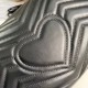 Gucci GG Marmont Medium Shoulder Bag in Black Chevron Leather