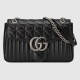 Gucci GG Marmont Medium Shoulder Bag in Black Matelasse Leather