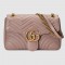 Gucci GG Marmont Medium Shoulder Bag in Nude Chevron Leather