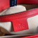 Gucci GG Marmont Medium Shoulder Bag in Red Chevron Leather