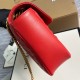 Gucci GG Marmont Medium Shoulder Bag in Red Chevron Leather