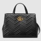 Gucci GG Marmont Medium Top Handle Bag in Chevron Leather