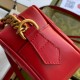 Gucci GG Marmont Mini Camera Bag in Red Chevron Leather