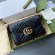 Gucci GG Marmont Mini Chain Bag in Black Chevron Leather