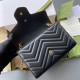 Gucci GG Marmont Mini Chain Bag in Black Chevron Leather