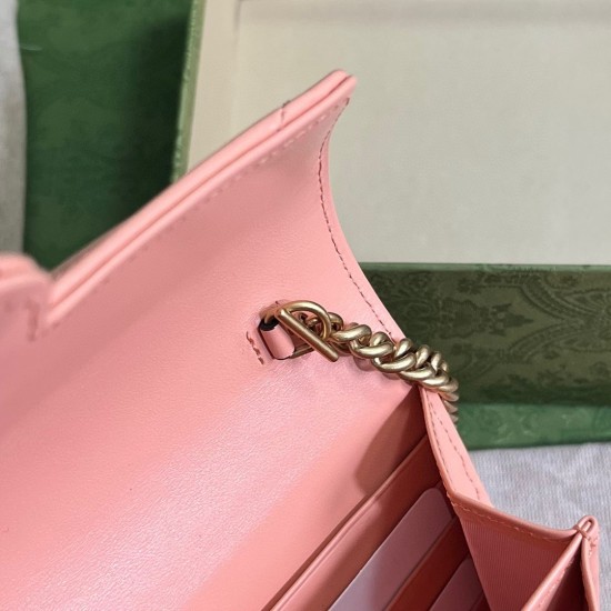 Gucci GG Marmont Mini Chain Bag in Round Matelasse Leather