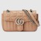 Gucci GG Marmont Mini Shoulder Bag in Beige Matelasse Leather