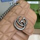 Gucci GG Marmont Mini Shoulder Bag in Beige Matelasse Leather