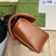 Gucci GG Marmont Mini Shoulder Bag in Brown Diagonal Leather