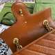 Gucci GG Marmont Mini Shoulder Bag in Brown Diagonal Leather