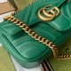 Gucci GG Marmont Mini Shoulder Bag in Green Chevron Leather