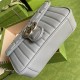 Gucci GG Marmont Mini Shoulder Bag in Grey Matelasse Leather