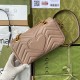 Gucci GG Marmont Mini Shoulder Bag in Nude Chevron Leather