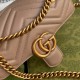 Gucci GG Marmont Mini Shoulder Bag in Nude Chevron Leather