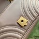 Gucci GG Marmont Mini Shoulder Bag in Nude Chevron Leather