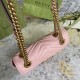 Gucci GG Marmont Mini Shoulder Bag in Pink Chevron Leather