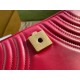 Gucci GG Marmont Mini Shoulder Bag in Red Chevron Leather