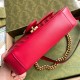 Gucci GG Marmont Mini Shoulder Bag in Red Chevron Leather