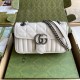 Gucci GG Marmont Mini Shoulder Bag in White Matelasse Leather