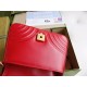 Gucci GG Marmont Mini Top Handle Bag in Red Chevron Calfskin