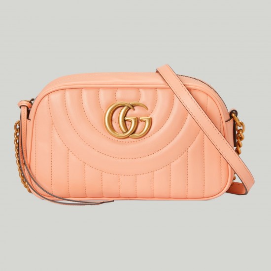 Gucci GG Marmont Small Camera Bag in Round Matelasse Leather