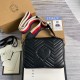 Gucci GG Marmont Small Shoulder Bag in Black Matelasse Calfskin