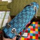 Gucci GG Marmont Small Shoulder Bag in Blue GG Canvas