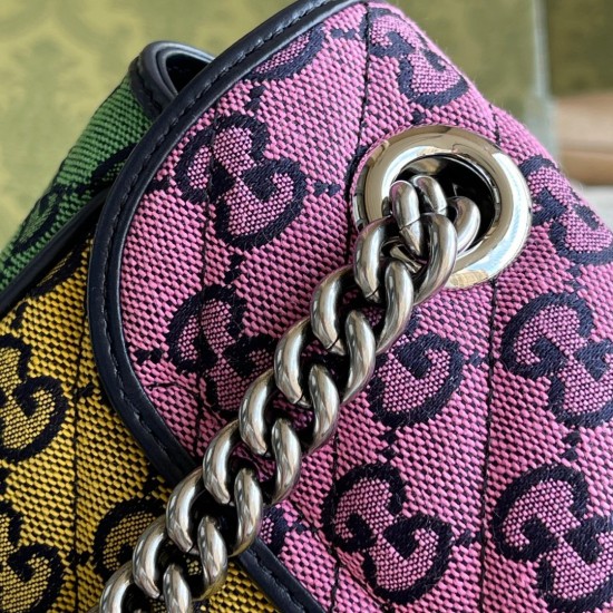 Gucci GG Marmont Small Shoulder Bag in Multicolor Canvas