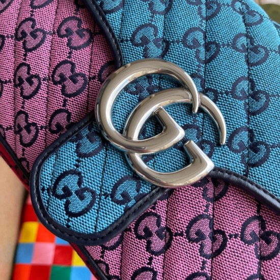 Gucci GG Marmont Small Shoulder Bag in Multicolor GG Canvas